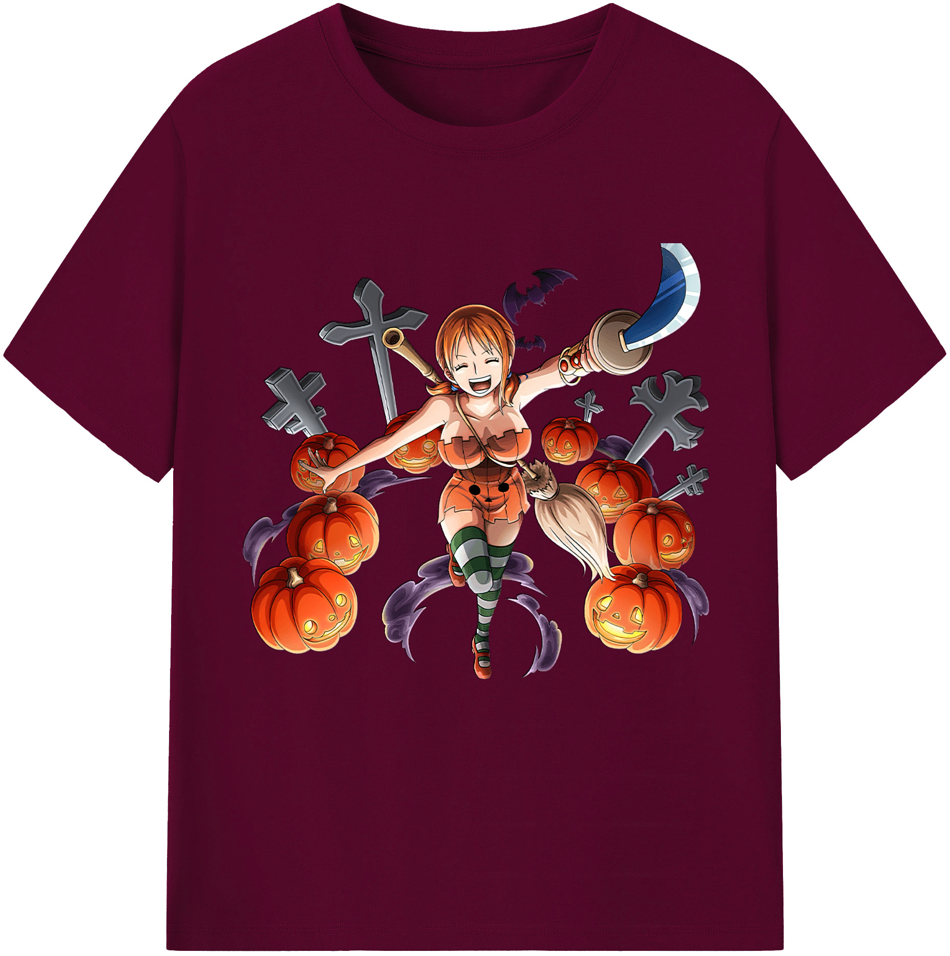 ワンピース ナミ ONE PIECE Nami レディースカジュアルプリントTシャツ（綿100％）